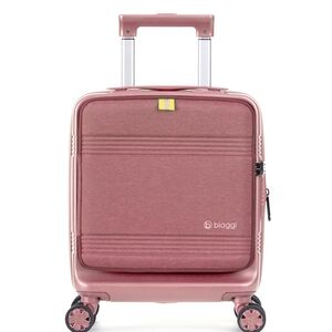 Biaggi Runway Expandable Underseater Carry-On Luggage  Rose Gold